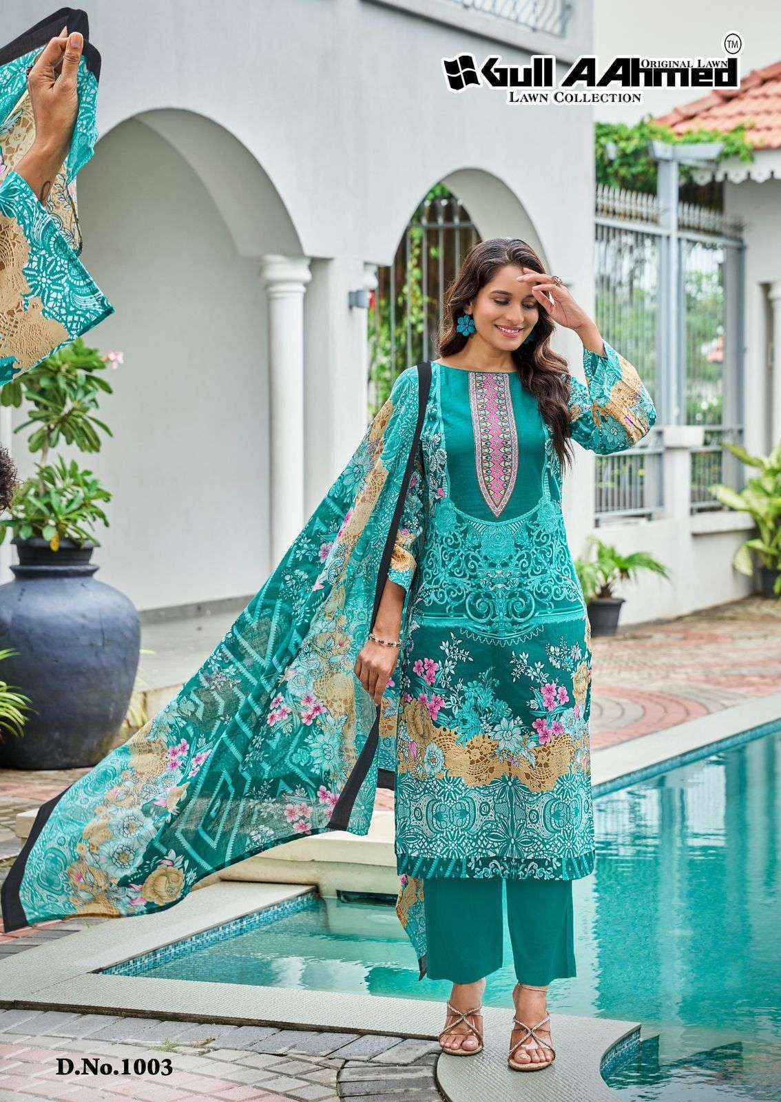 Gull Aahmed Baroque Vol-2 Lawn Cotton Dress Material (6 pcs Catalogue)