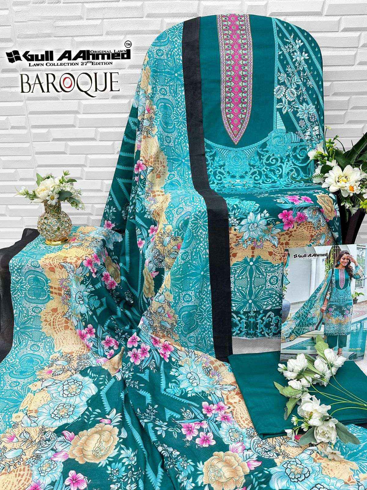 Gull Aahmed Baroque Vol-2 Lawn Cotton Dress Material (6 pcs Catalogue)