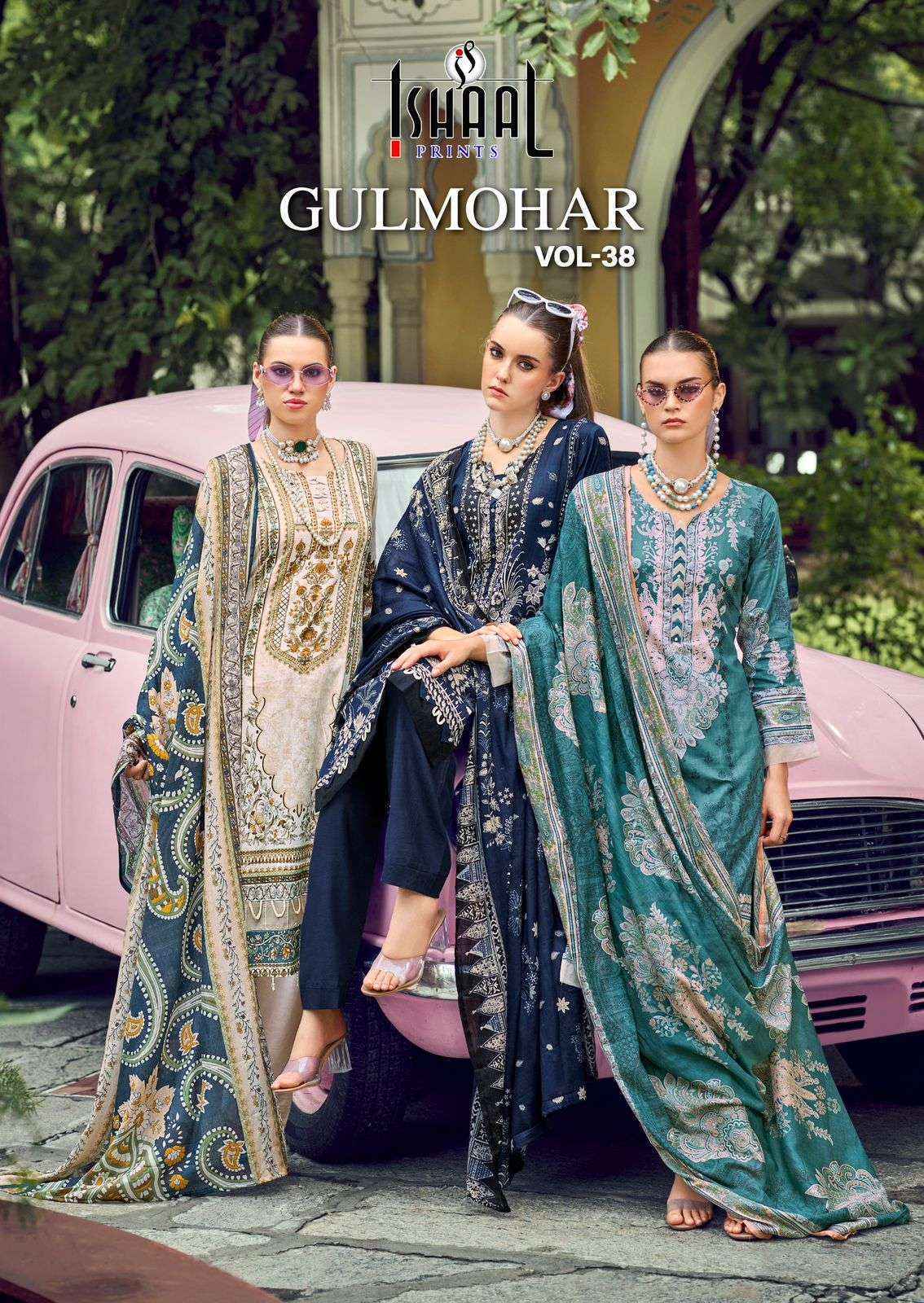 Ishaal Prints Gulmohar Vol-38 Lawn Cotton Dress Material (10 Pc Catalouge)