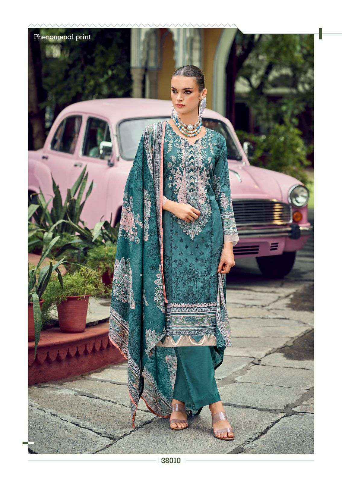 Ishaal Prints Gulmohar Vol-38 Lawn Cotton Dress Material (10 Pc Catalouge)