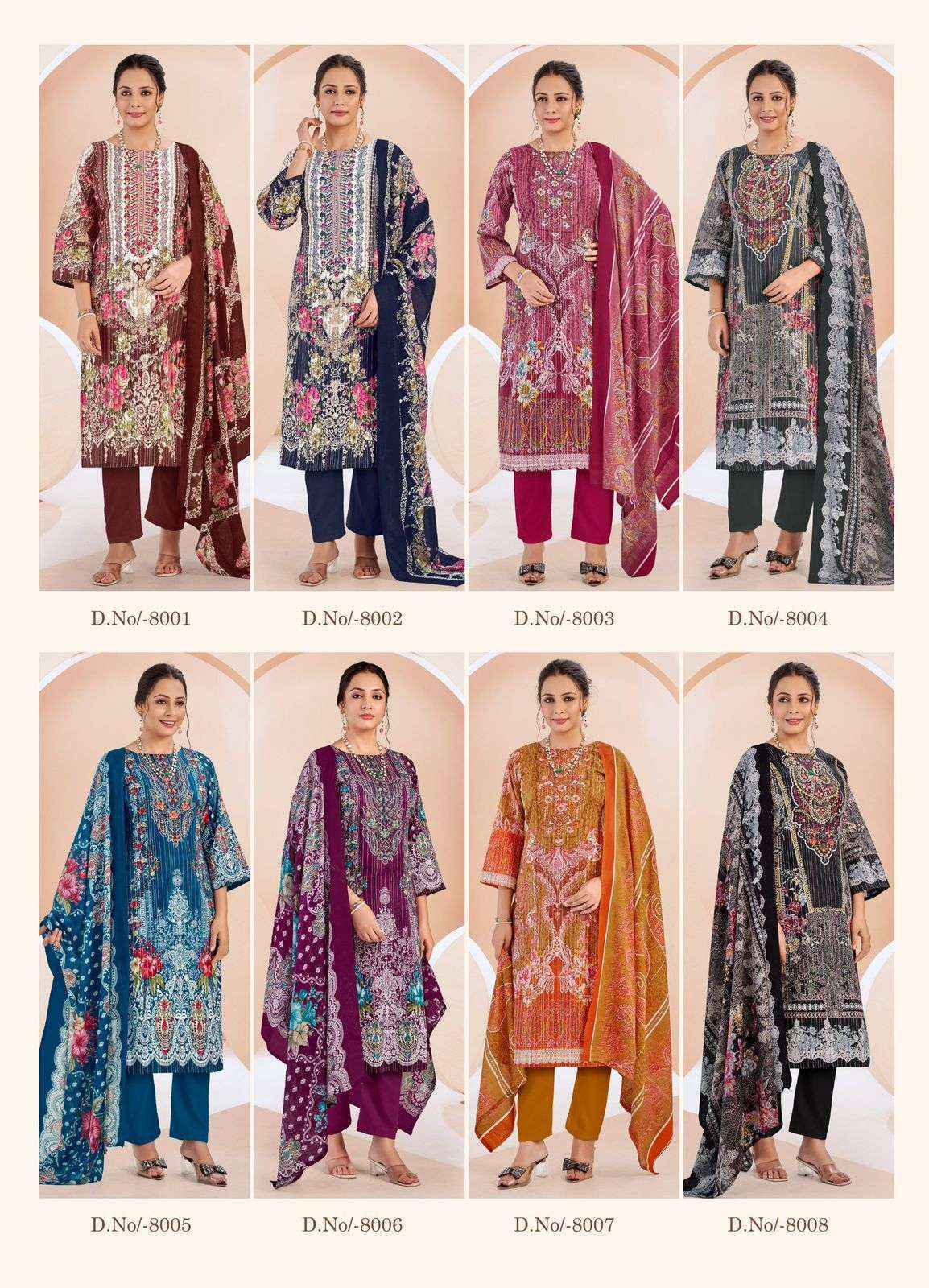 Jash Qurbat Vol-8 Cotton Dress Material (8 pcs Catalogue)