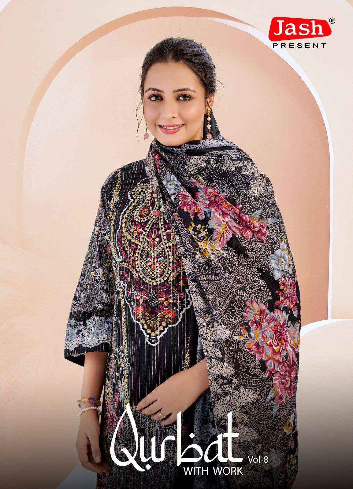 Jash Qurbat Vol-8 Cotton Dress Material (8 pcs Catalogue)