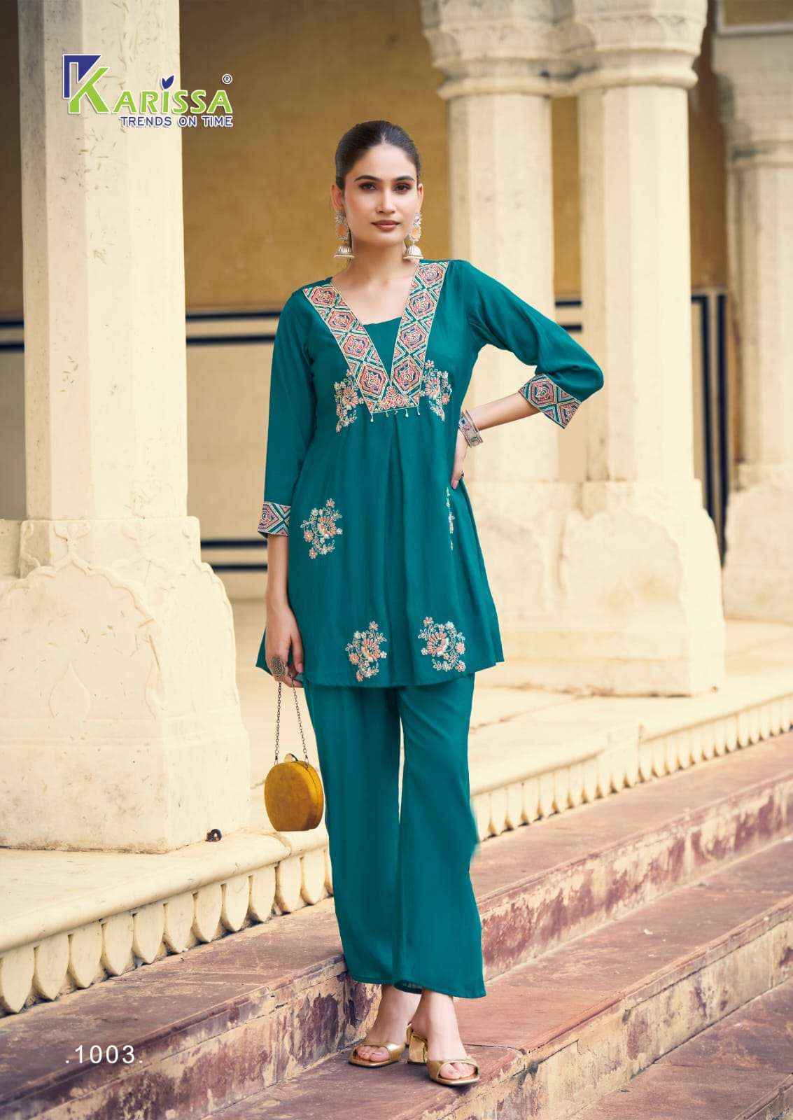 Karissa Mushq Viscouse Co Ord Set (4 pcs Catalogue)