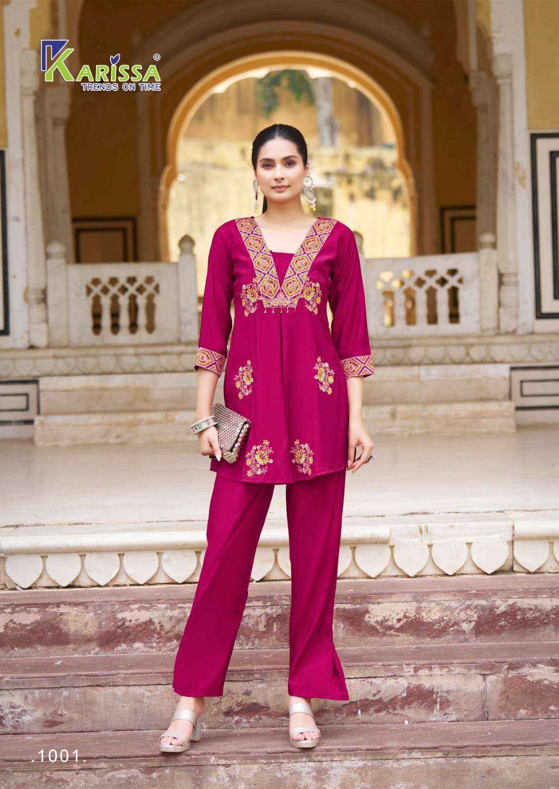 Karissa Mushq Viscouse Co Ord Set (4 pcs Catalogue)