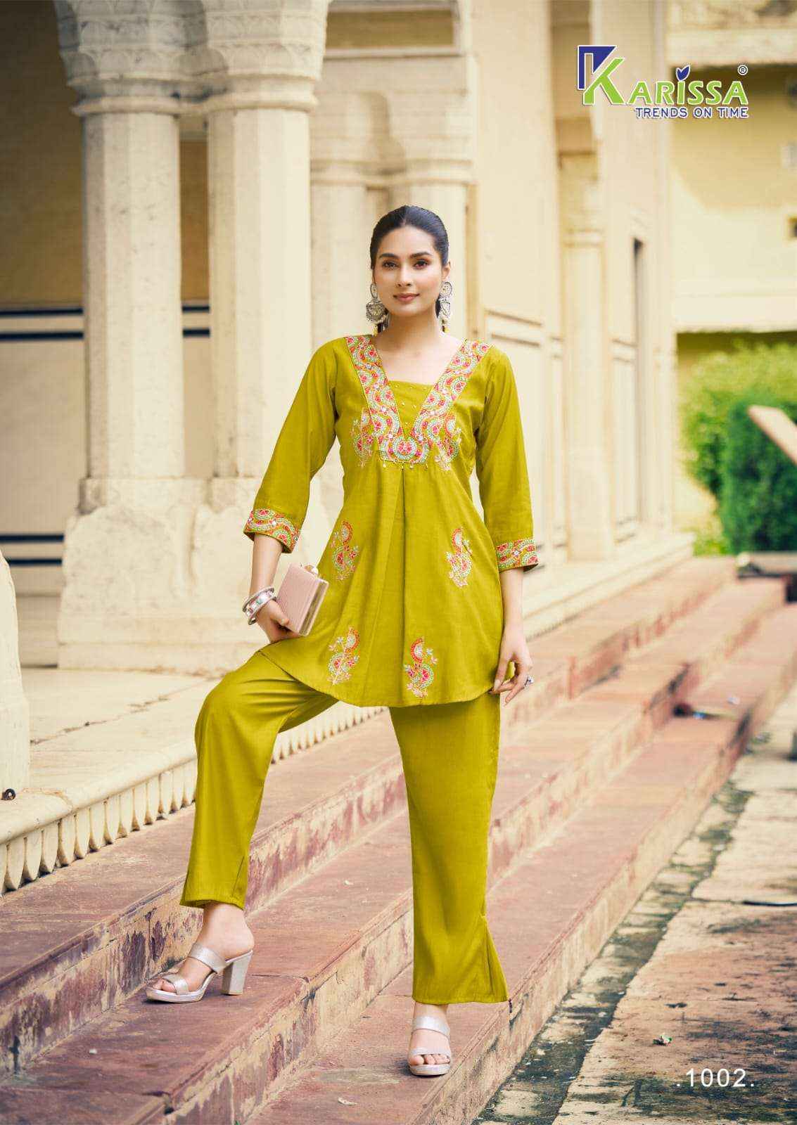 Karissa Mushq Viscouse Co Ord Set (4 pcs Catalogue)