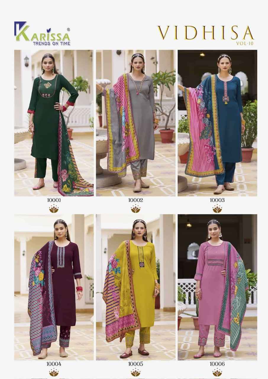 Karissa Vidhisha Vol-10 Liva Readymade Suit (6 pcs Catalogue)