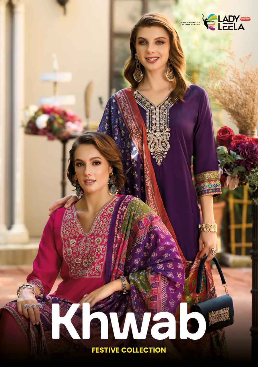 Lady Leela Khwab Viscose Silk Readymade Suit (4 pcs Catalogue)