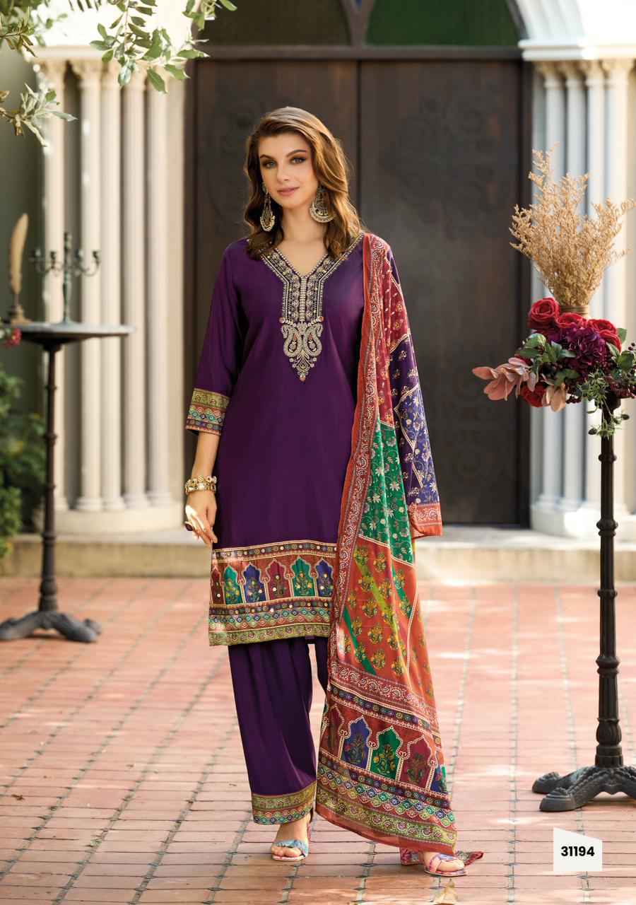 Lady Leela Khwab Viscose Silk Readymade Suit (4 pcs Catalogue)