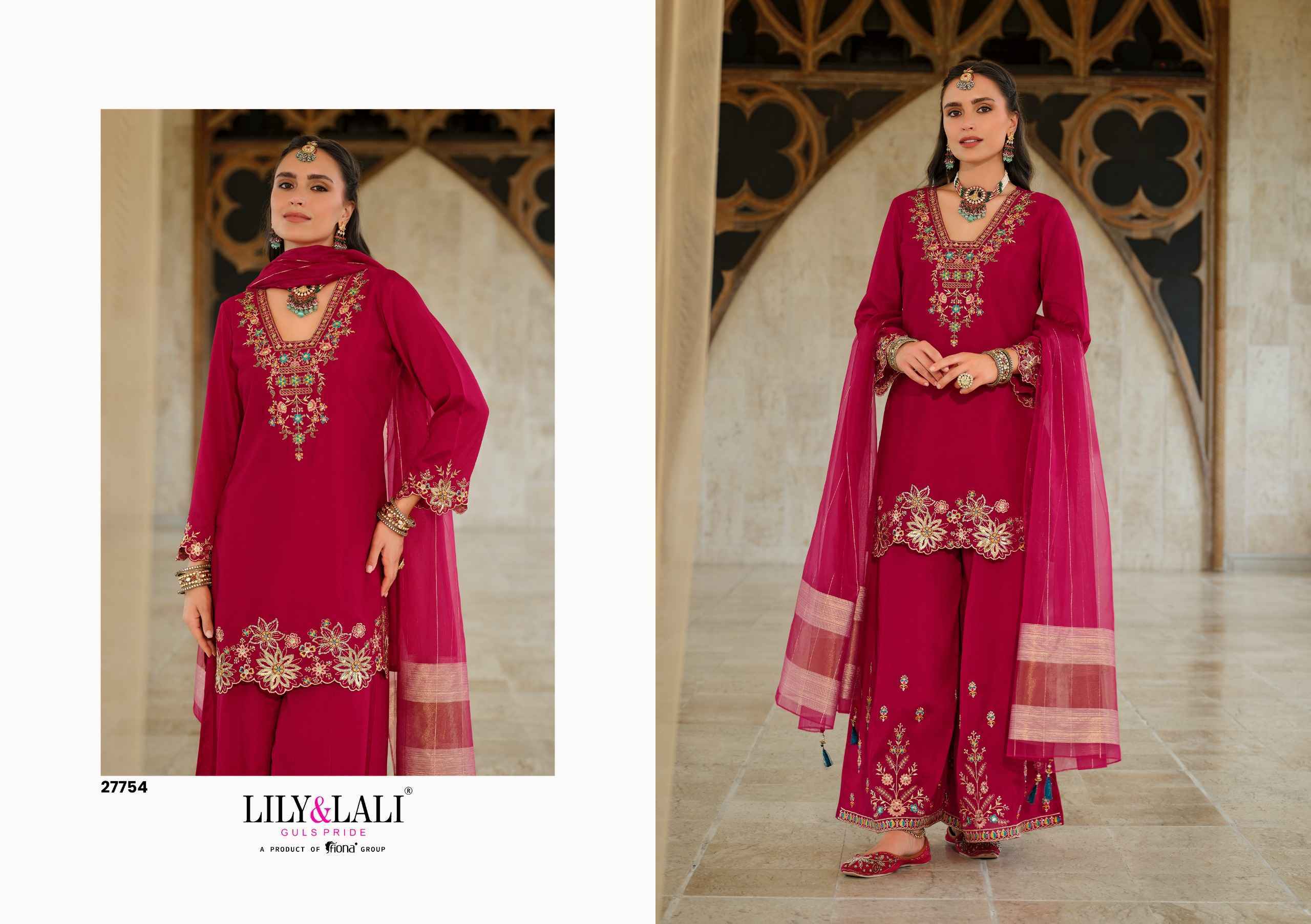 Lily & Lali Tara Readymade Silk Dress (4 pcs Catalogue)