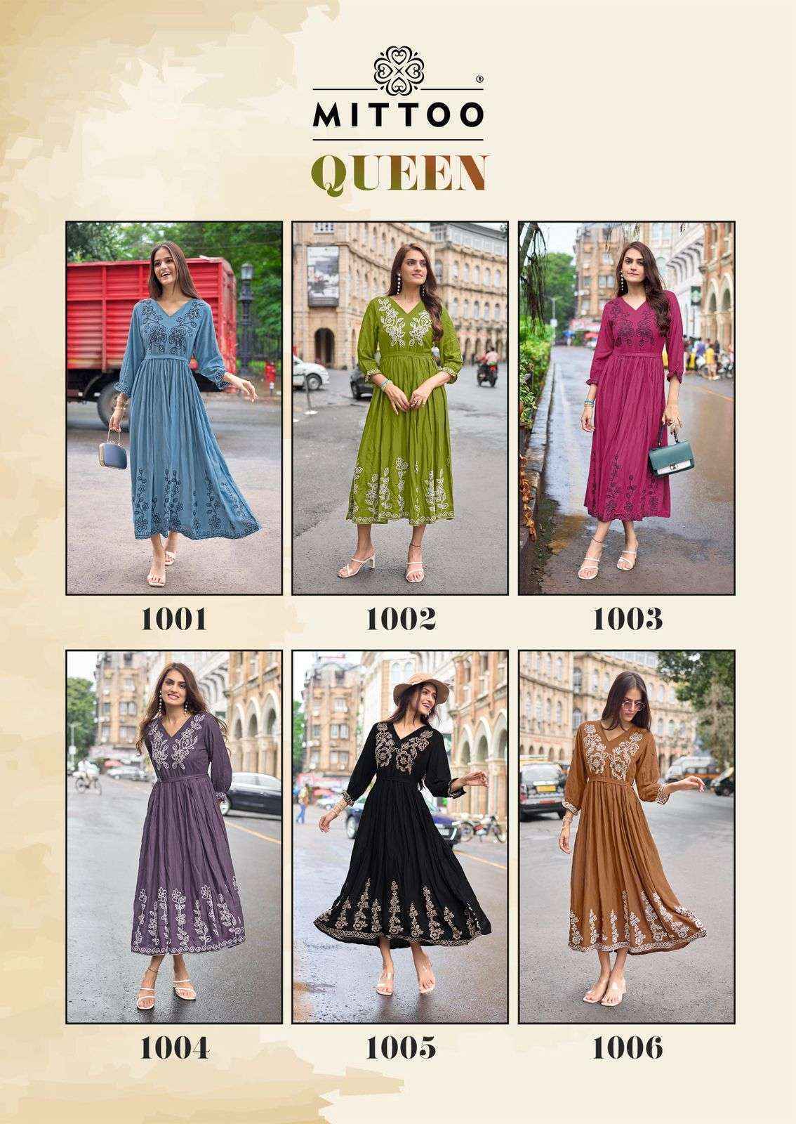 Mittoo Queen Rayon Gown (6 pcs Catalogue)