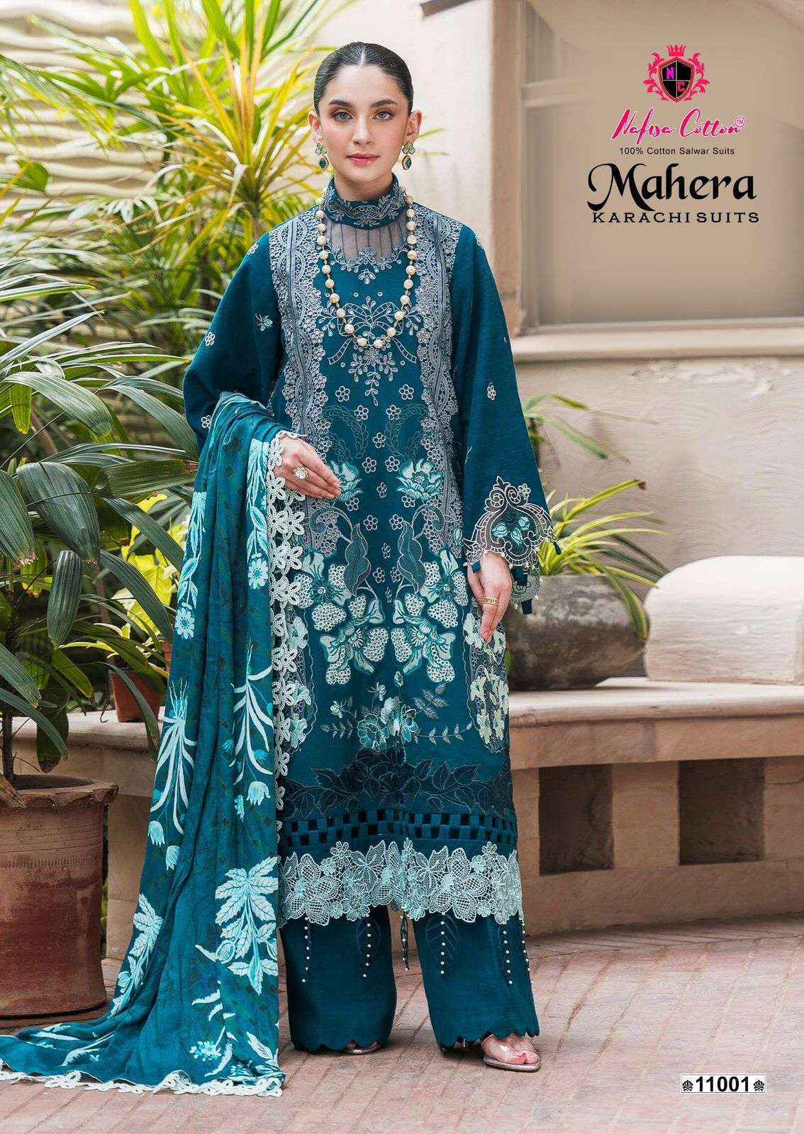 Nafisa Cotton Mahera Karachi Suits Vol 11 Cotton Dress Material 6 pcs Catalogue