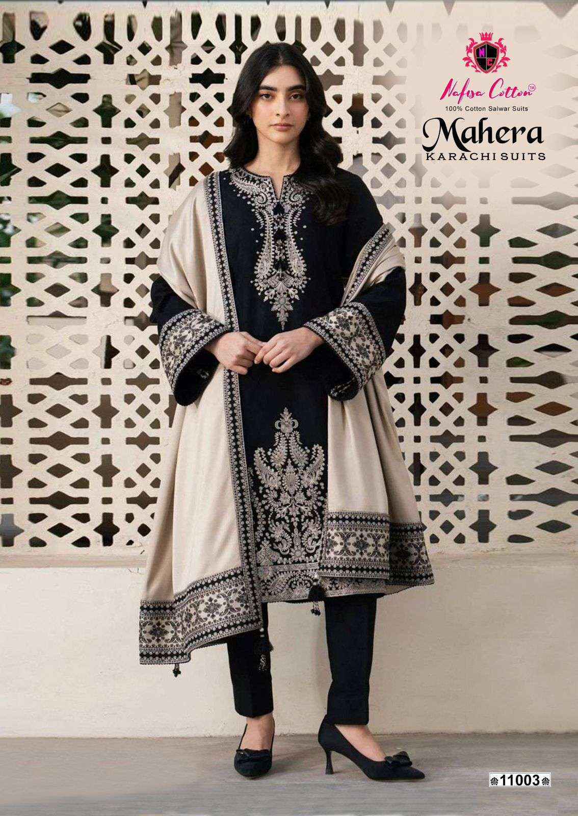 Nafisa Cotton Mahera Karachi Suits Vol 11 Cotton Dress Material 6 pcs Catalogue