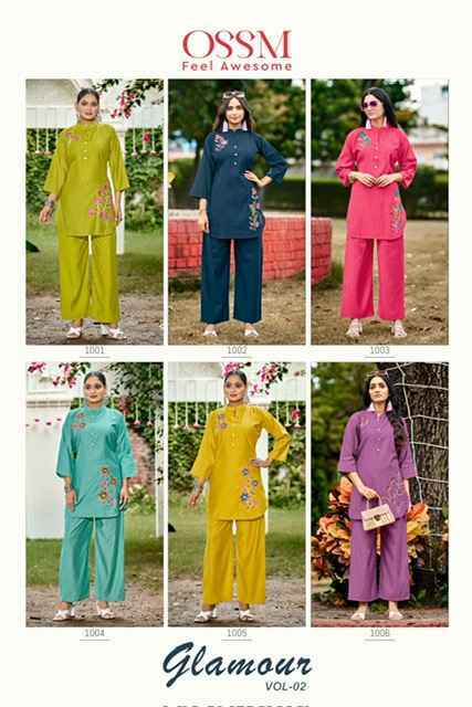 Ossm Glamour Vol 2 Berlin Silk Co ord Set 6 pcs Catalogue