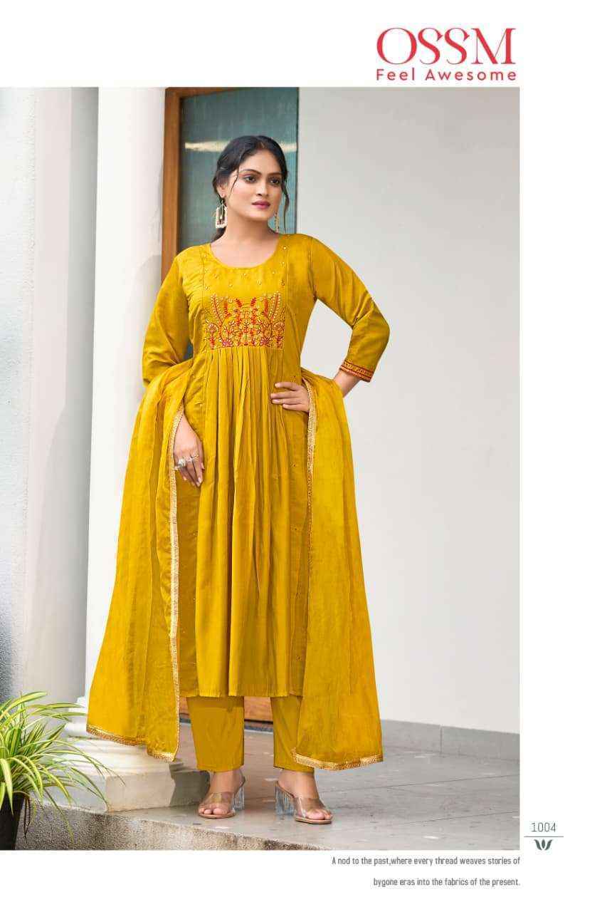 Ossm Gulzar Viscose Silk Readymade Suit (6 pcs Catalogue)