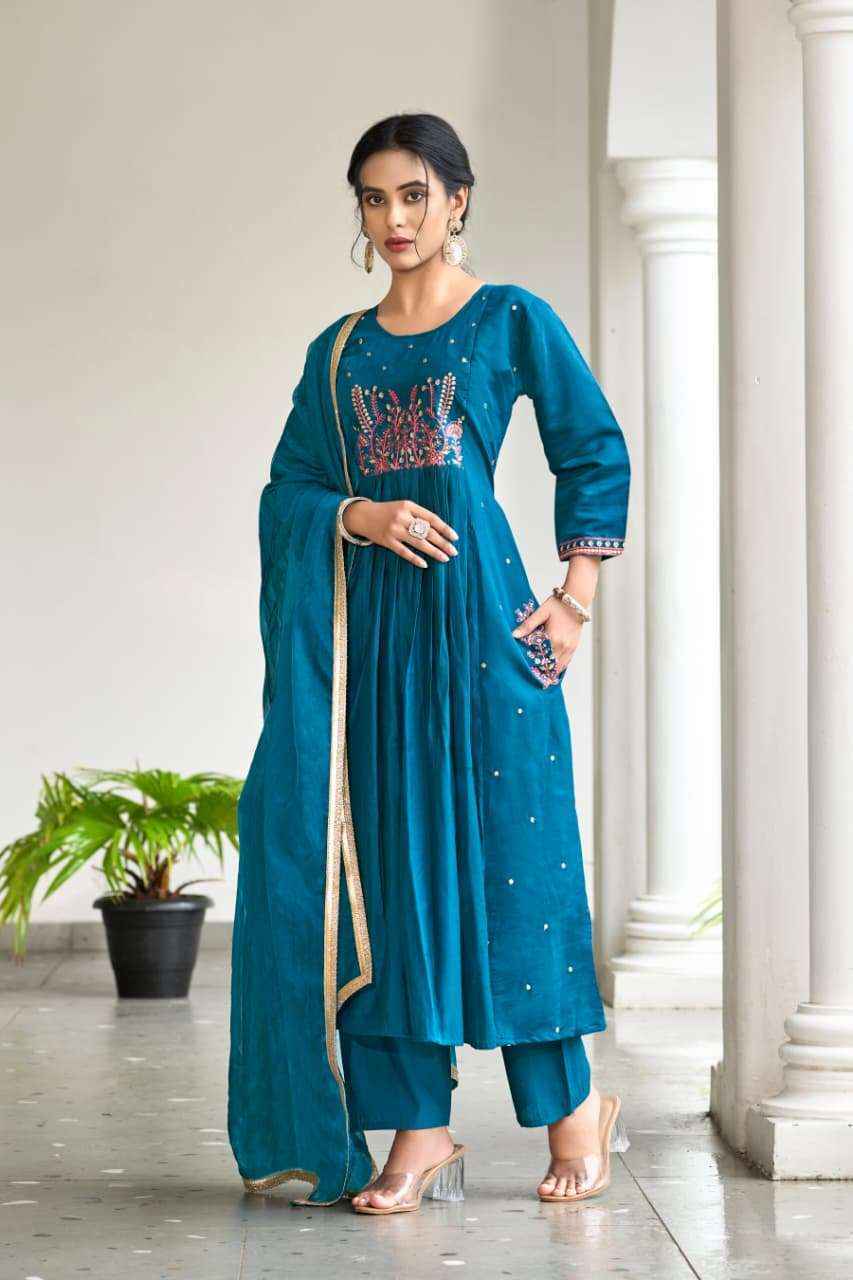 Ossm Gulzar Viscose Silk Readymade Suit (6 pcs Catalogue)