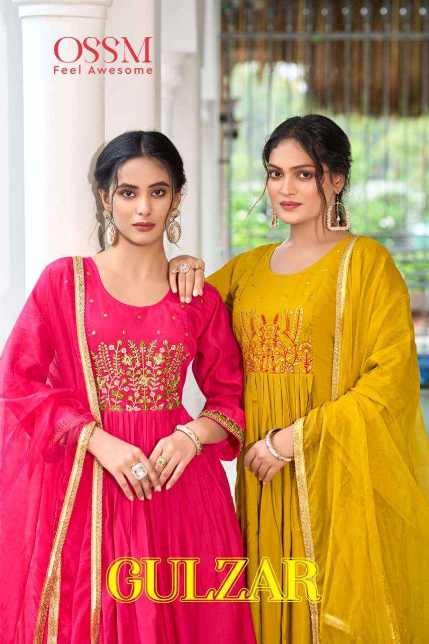 Ossm Gulzar Viscose Silk Readymade Suit (6 pcs Catalogue)