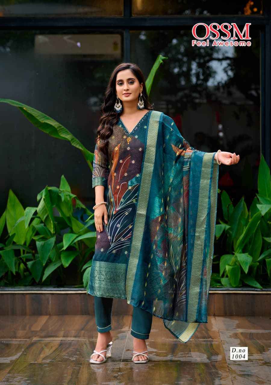 Ossm Sajni Silk Jacquard Readymade Suit (6 pcs Catalogue)