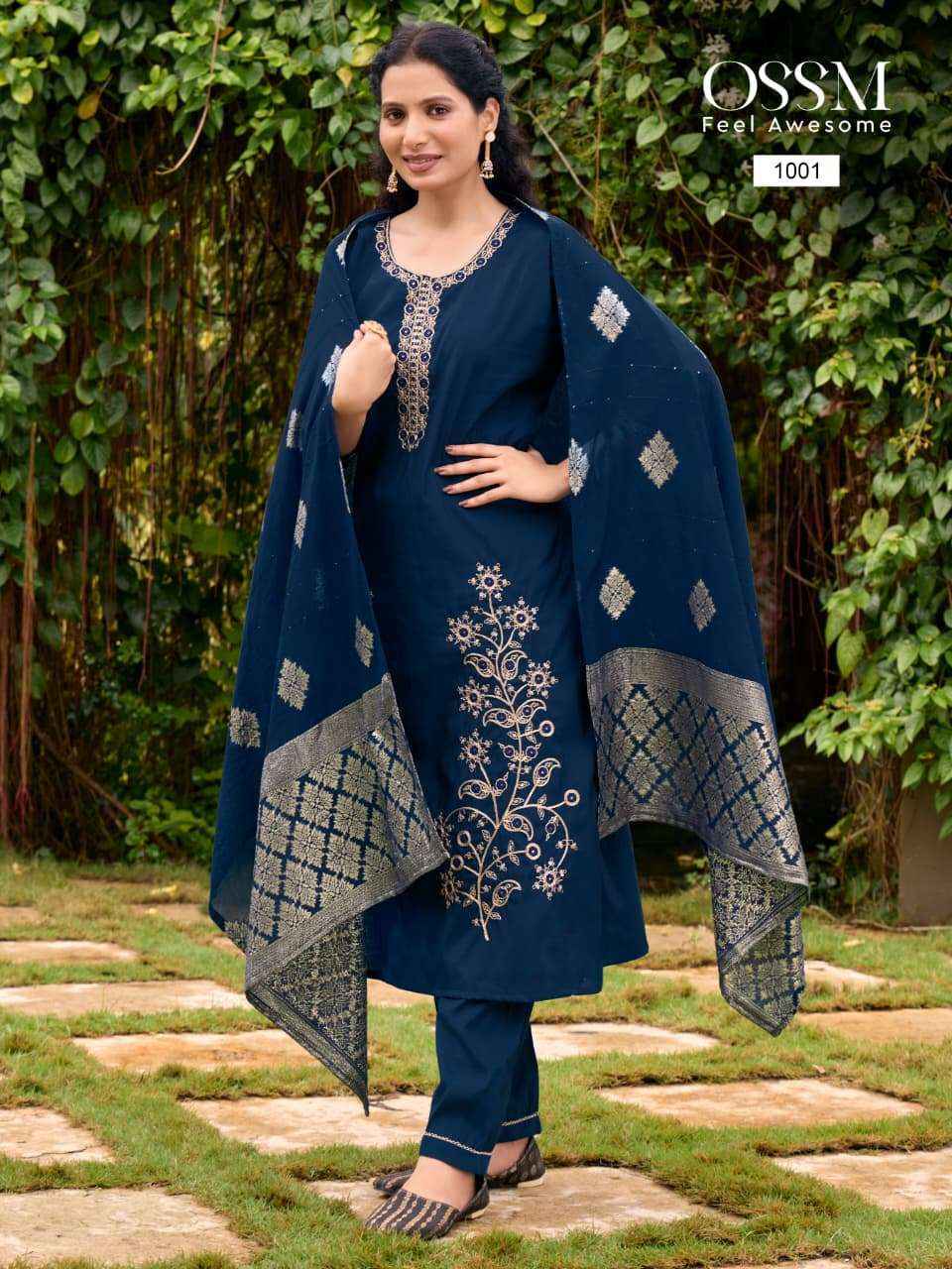 Ossm Shagun Roman Silk Readymade Suit (6 pcs Catalogue)