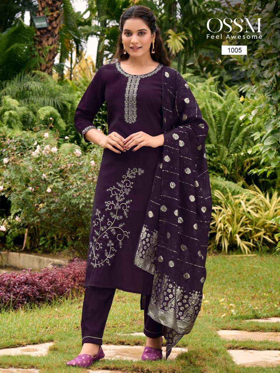 Ossm Shagun Roman Silk Readymade Suit (6 pcs Catalogue)