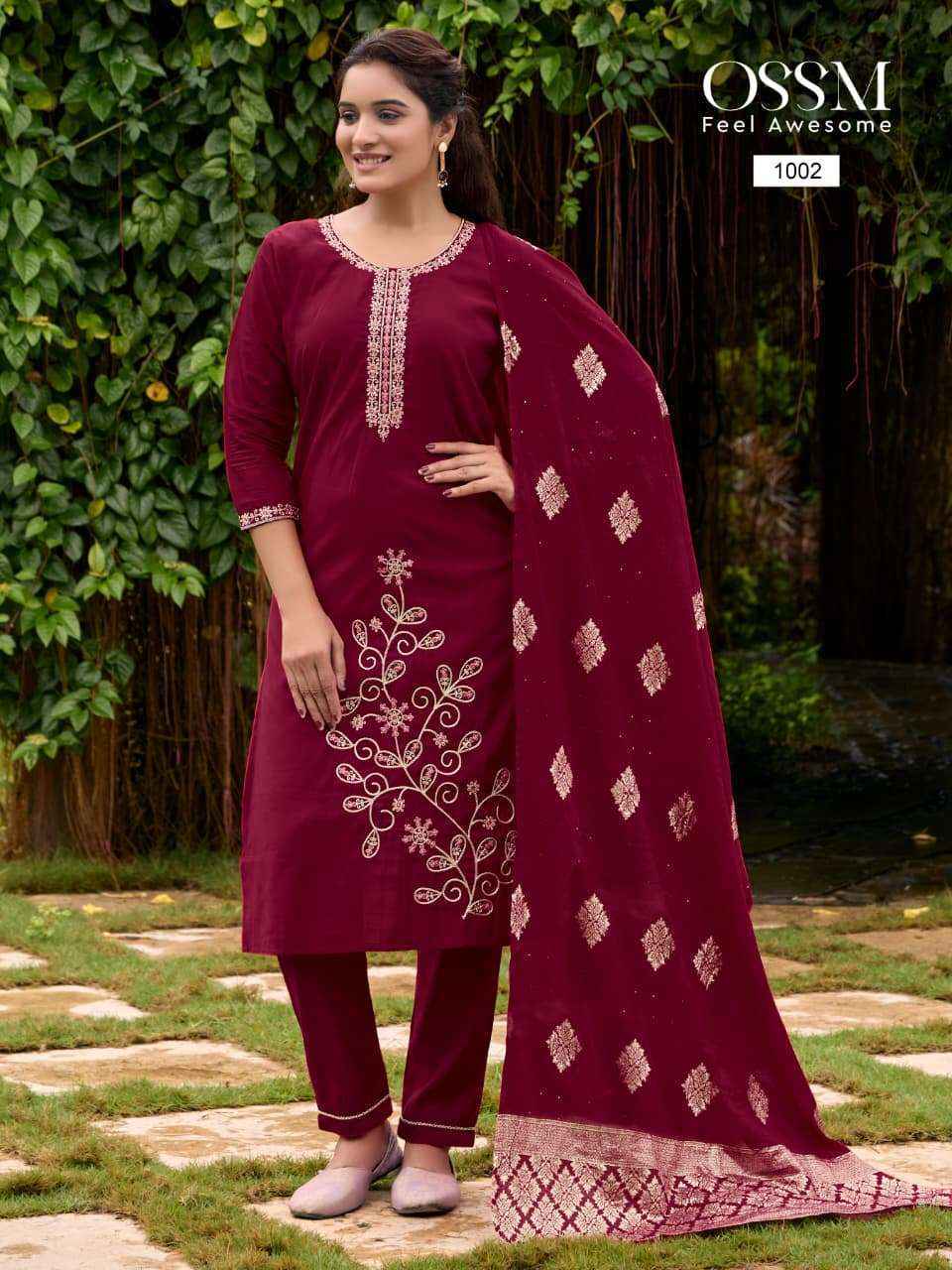 Ossm Shagun Roman Silk Readymade Suit (6 pcs Catalogue)