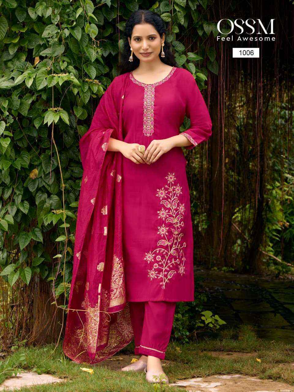 Ossm Shagun Roman Silk Readymade Suit (6 pcs Catalogue)