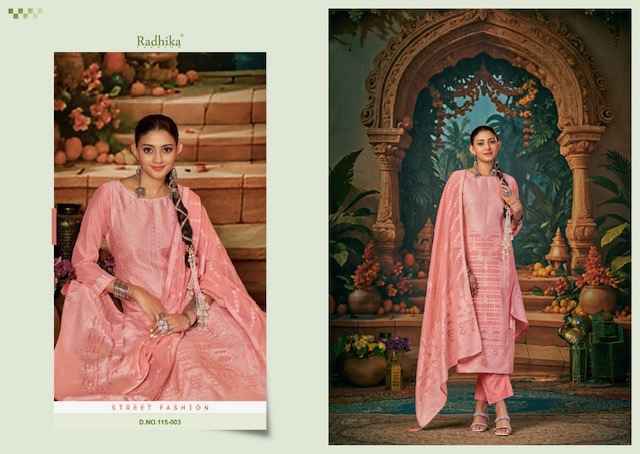 Radhika Fashion Azara Banarasi Adha Vol-7 Cotton Jacquard Dress Material (6 pcs Catalogue)