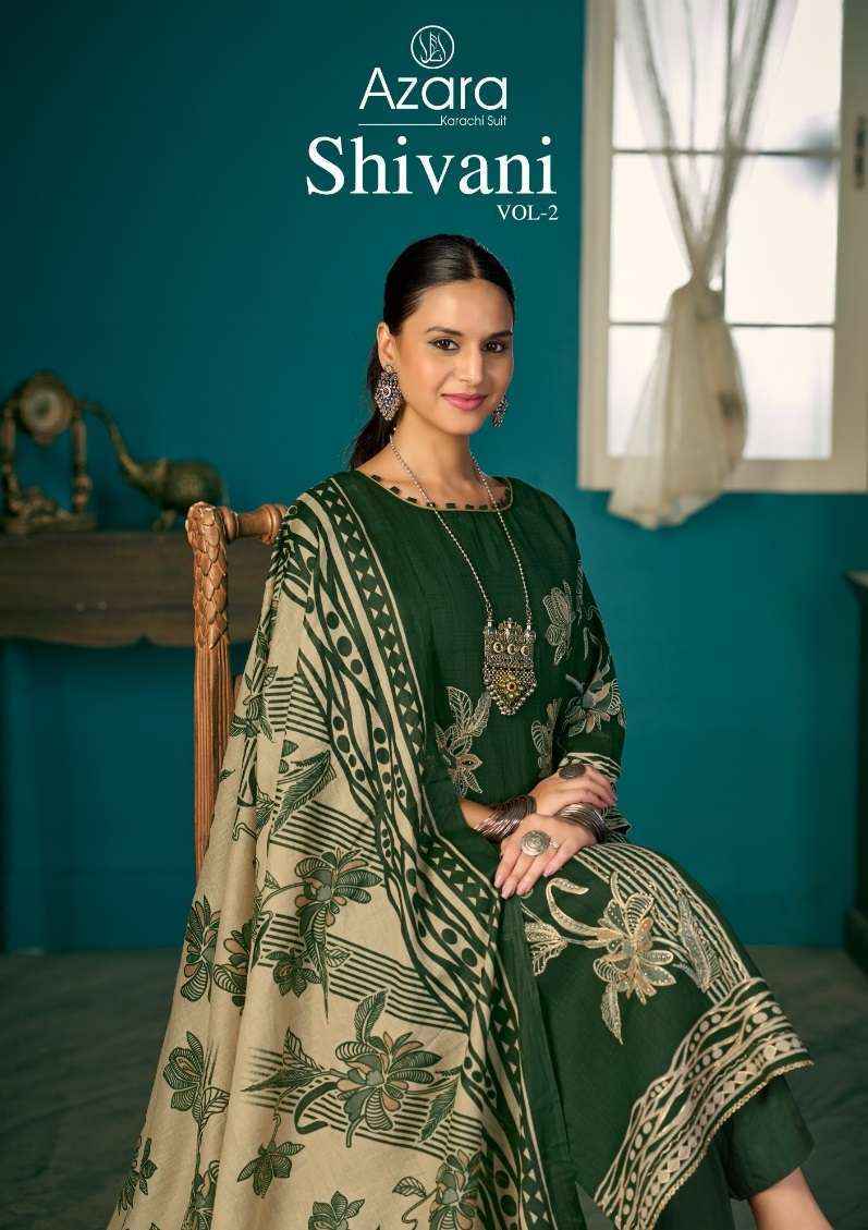 Radhika Fashion Azara Shivani Vol 2 Lawn Cotton Dress Material 4 pcs Catalogue