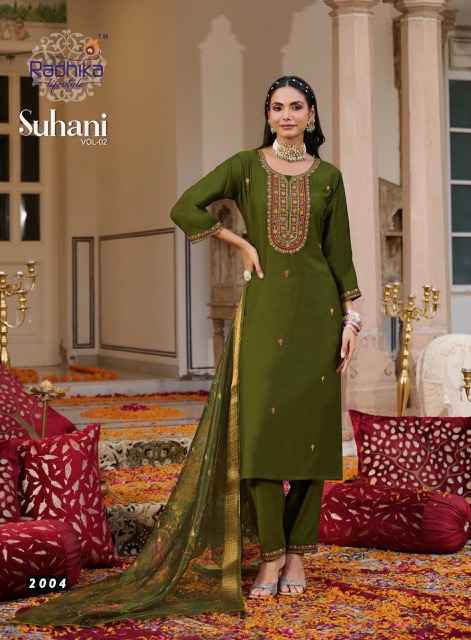 Radhika Lifestyle Suhani Vol-2 Vertican Silk Readymade Suit (6 pcs Catalogue)