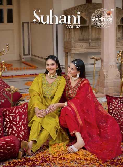 Radhika Lifestyle Suhani Vol-2 Vertican Silk Readymade Suit (6 pcs Catalogue)