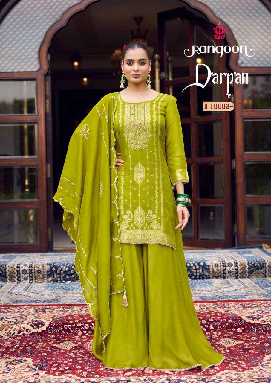 Rangoon Darpan Readymade Russian Jacquard Dress (4 pcs Catalogue)