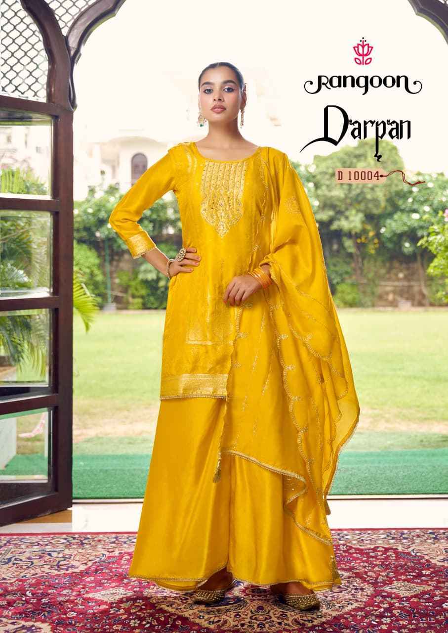 Rangoon Darpan Readymade Russian Jacquard Dress (4 pcs Catalogue)
