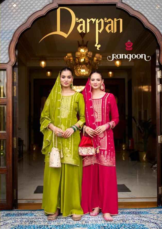 Rangoon Darpan Readymade Russian Jacquard Dress (4 pcs Catalogue)