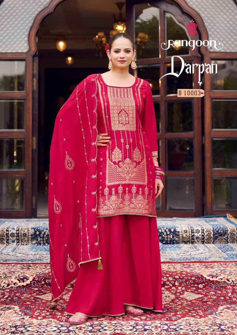 Rangoon Darpan Readymade Russian Jacquard Dress (4 pcs Catalogue)