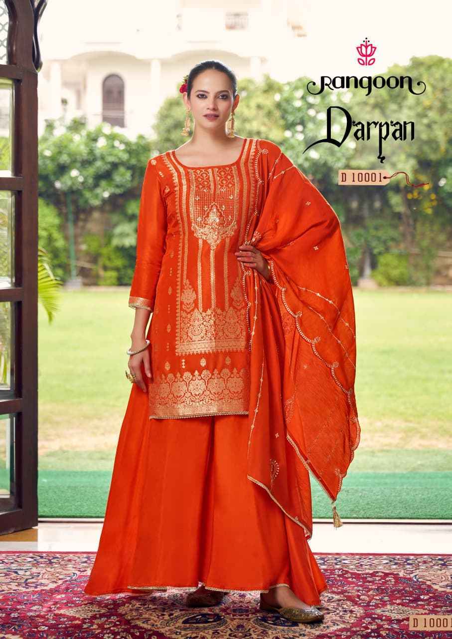Rangoon Darpan Readymade Russian Jacquard Dress (4 pcs Catalogue)