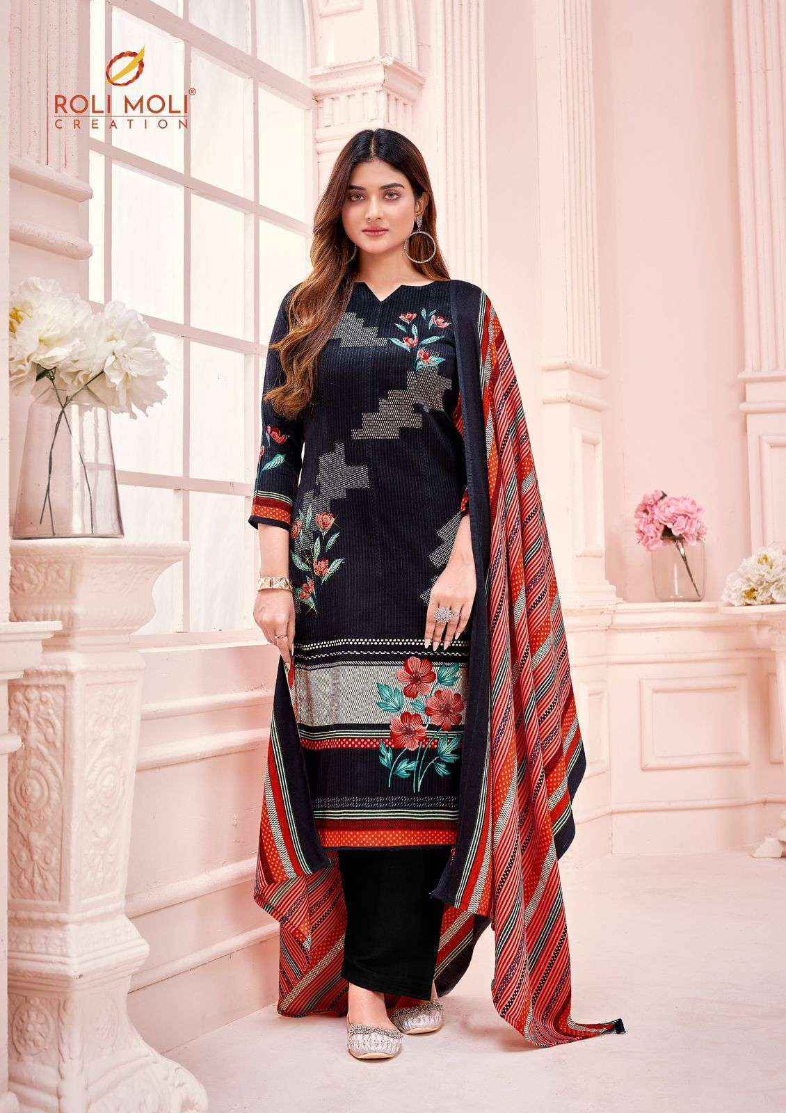 Roli Moli Tania Pashmina Dress Material (8 pcs Catalogue)