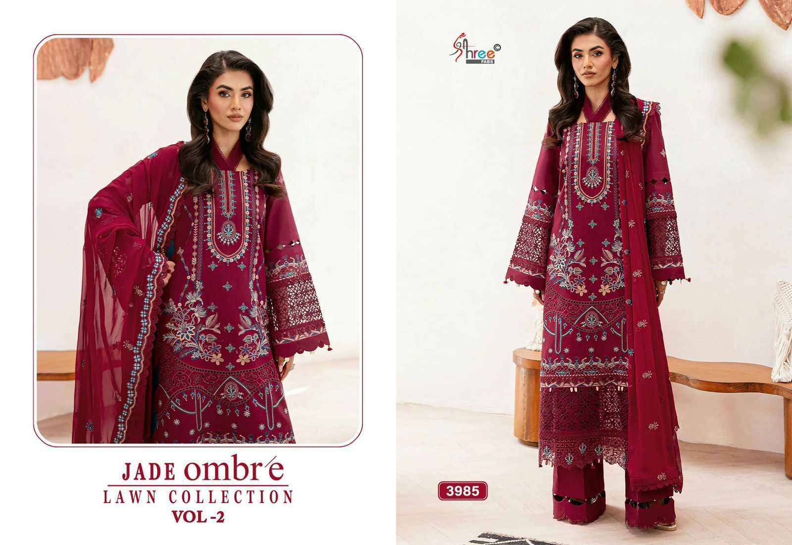 Shree Fabs Jade Ombre Lawn Collection Vol-2 Cotton Dress Material