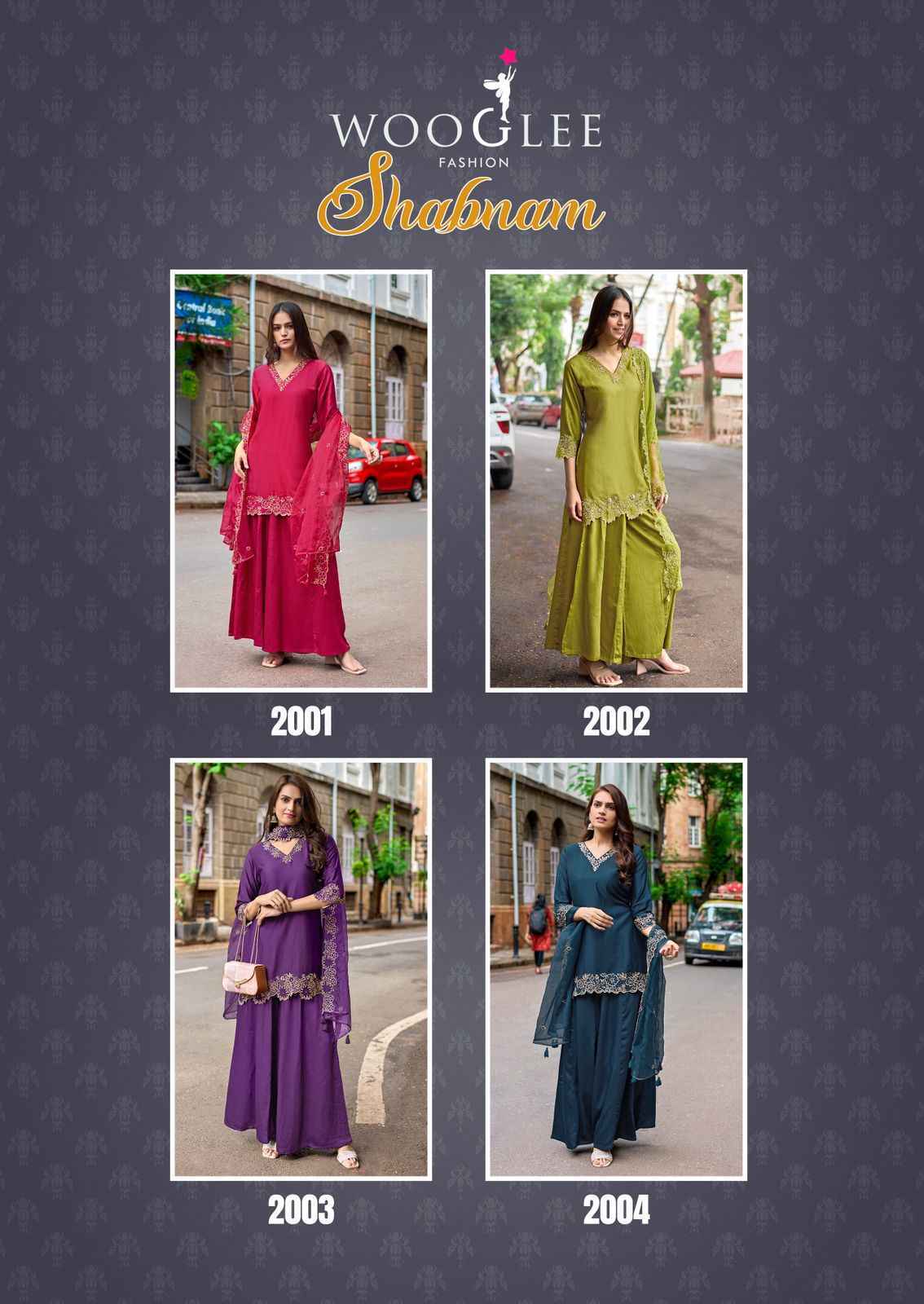 Wooglee Shabnam Gajji Silk Readymade Suit (4 pcs Catalogue)