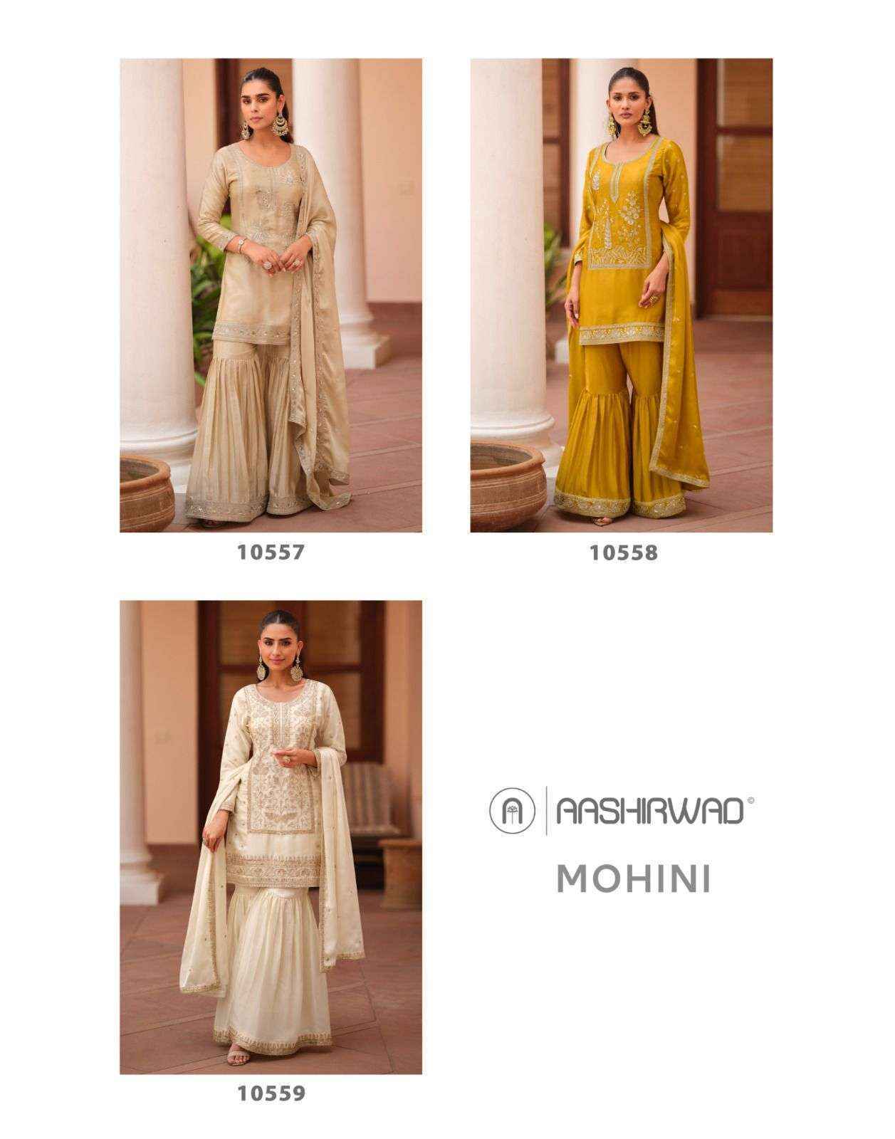 Aashirwad Creation Mor Bagh Mohini Readymade Satin Dress (3 pcs Catalogue)