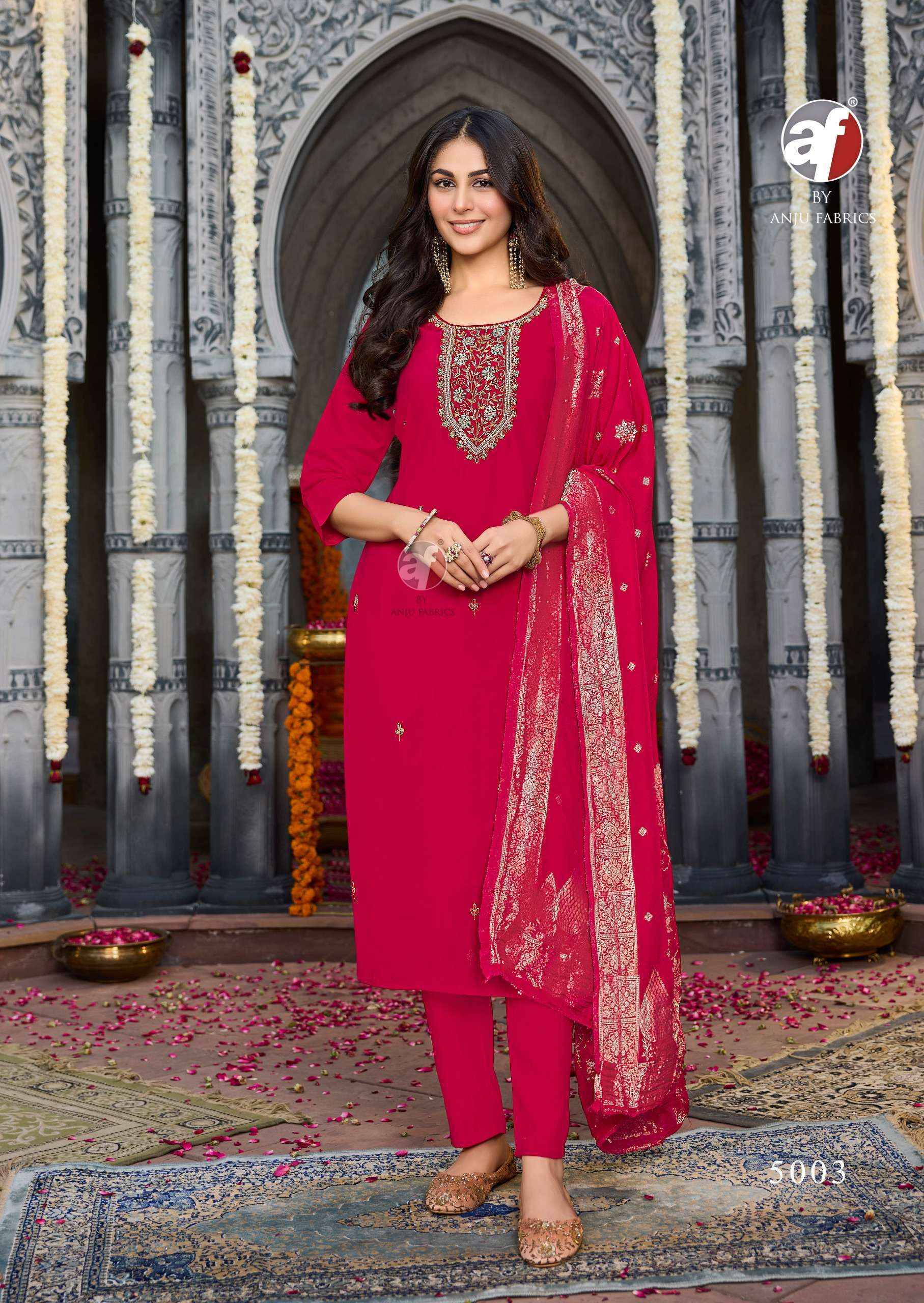 Anju Fabrics Vastra Vol-6 Readymade Modal Silk Dress (6 pcs Catalogue)