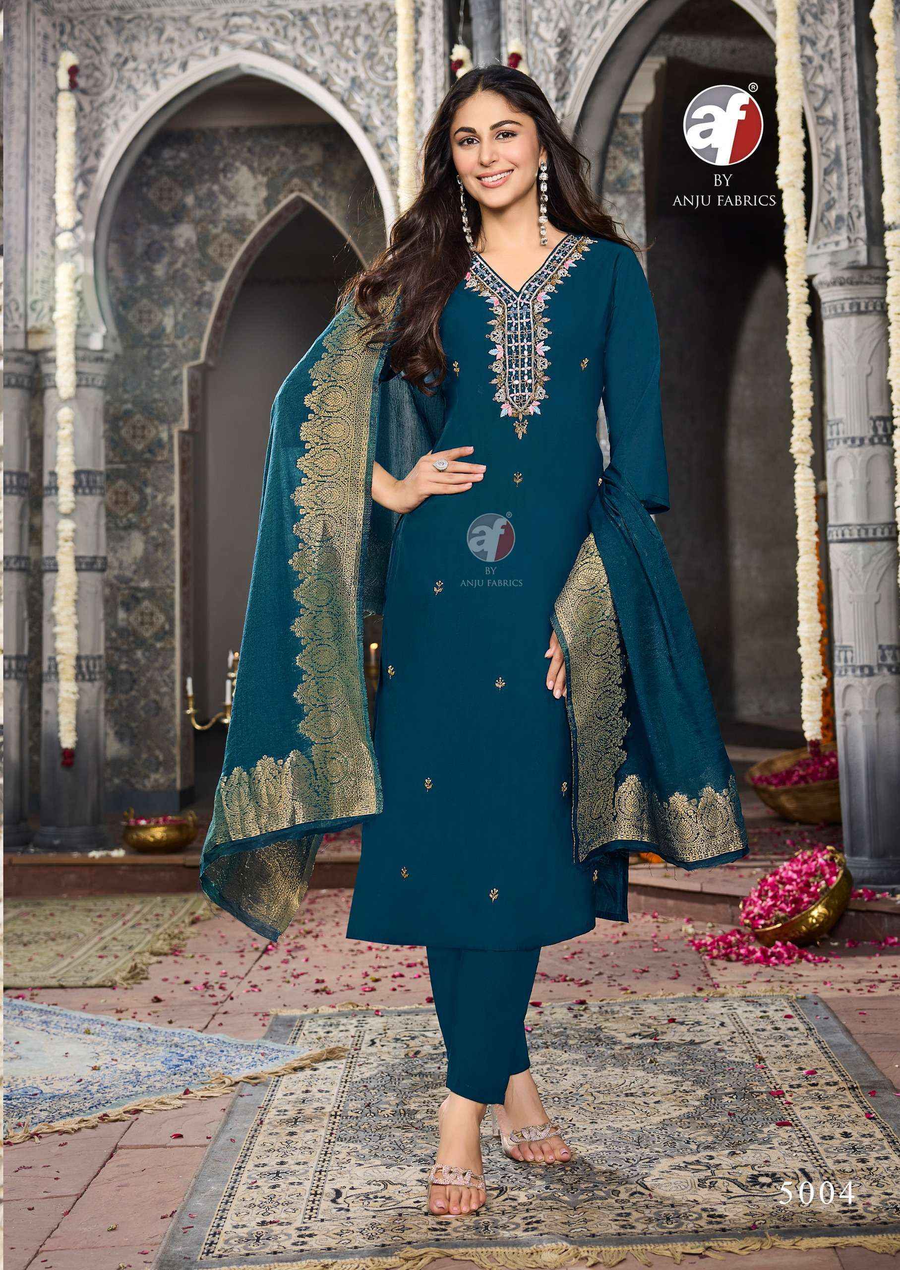 Anju Fabrics Vastra Vol-6 Readymade Modal Silk Dress (6 pcs Catalogue)