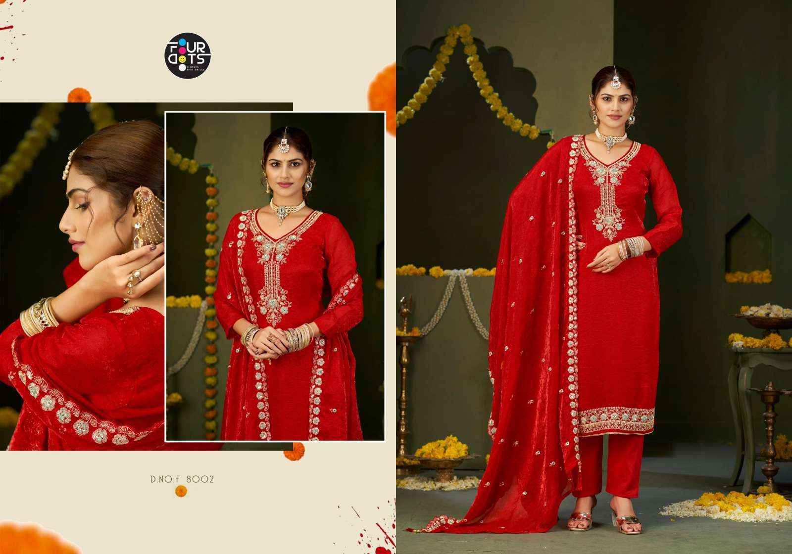 Fourdots Quinn Jacquard Dress Material (4 pcs Catalogue)