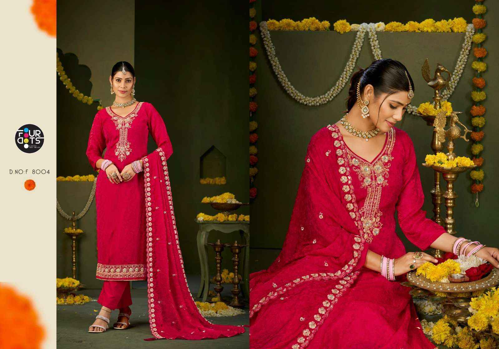 Fourdots Quinn Jacquard Dress Material (4 pcs Catalogue)