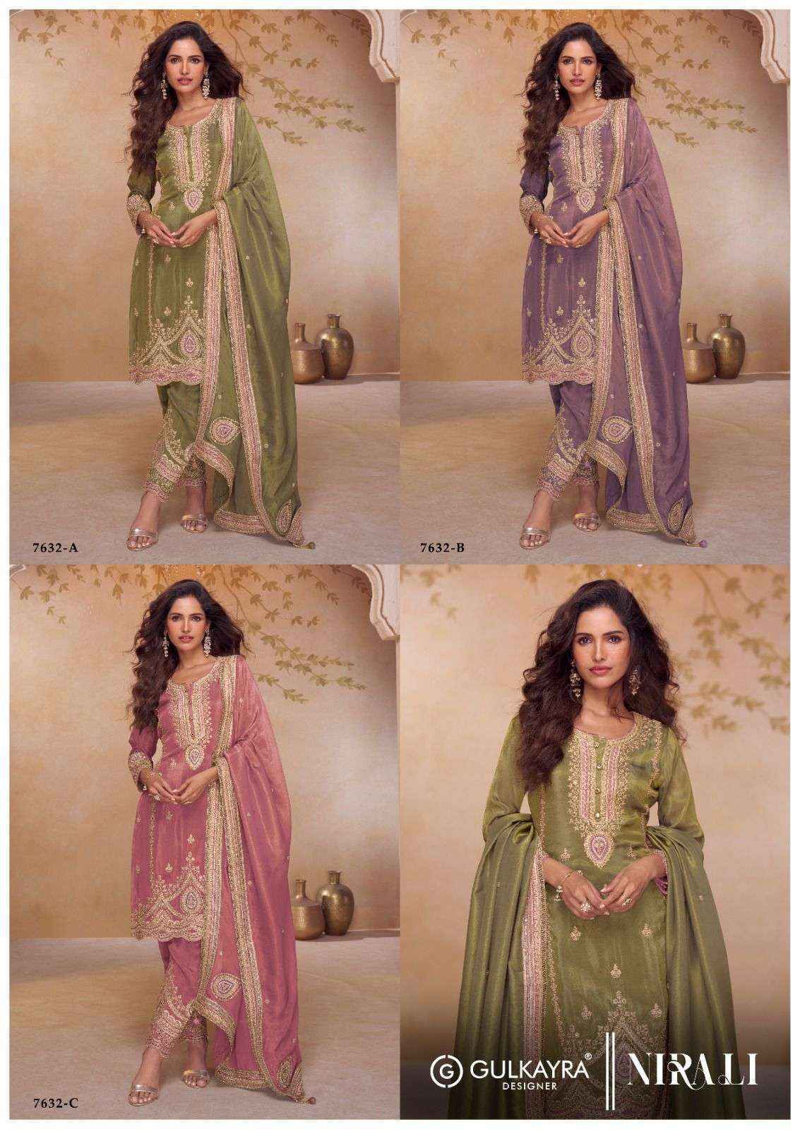 Gulkayra Designer Nirali Readymade Simer Silk Dress (3 Pc Catalouge)