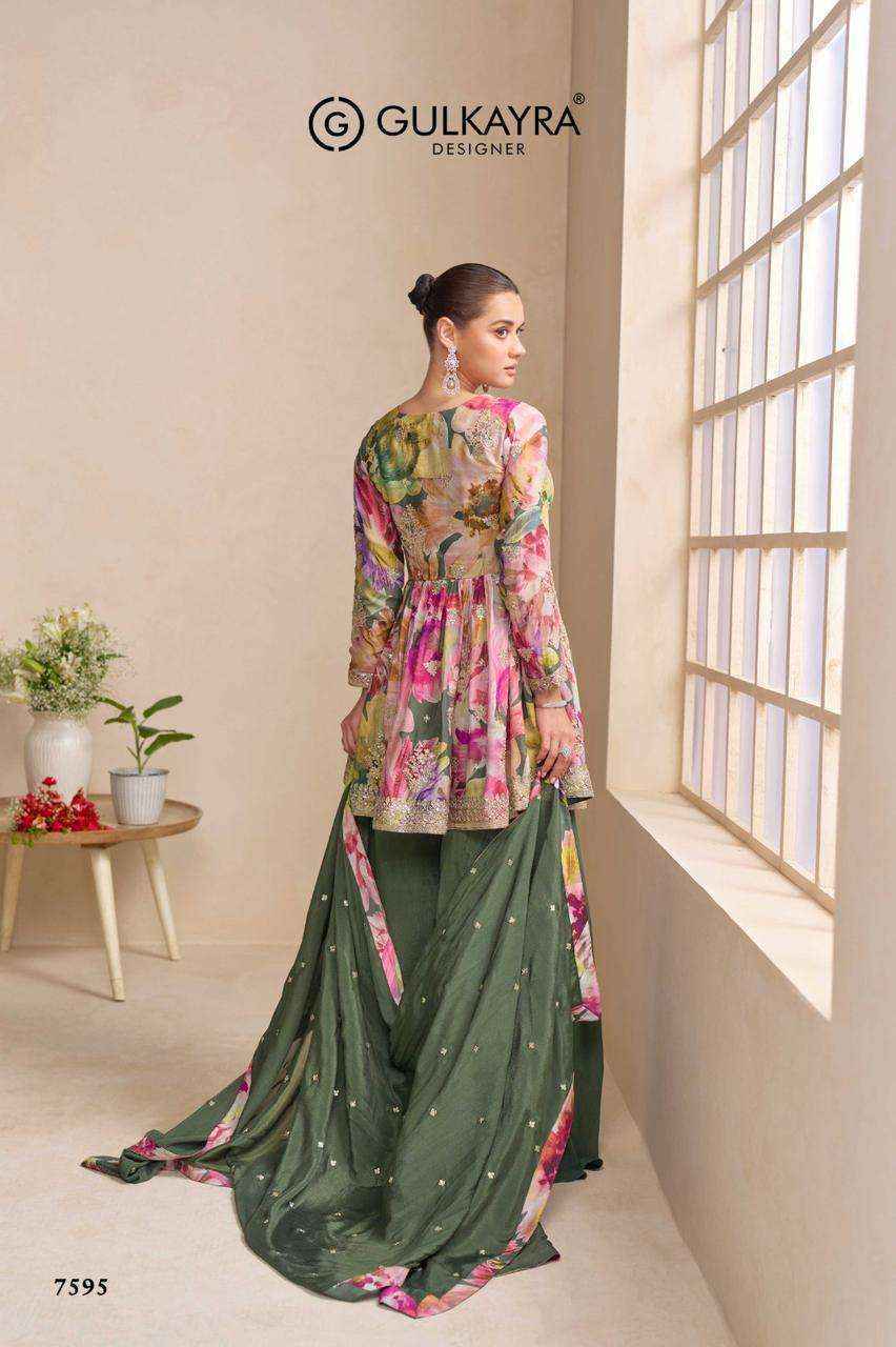 Gulkayra Designer Raaga Readymade Chinon Dress (3 Pc Catalouge)