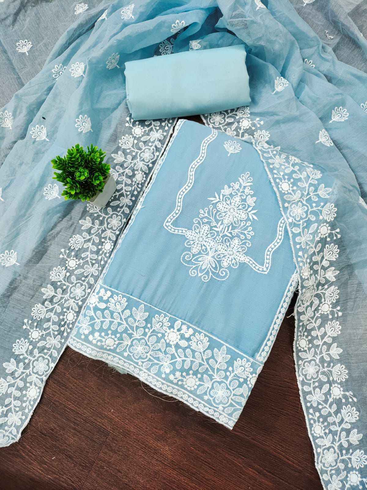 Heavy Chanderi Vol-2 Non Catalogue Dress Material (4 pcs Catalogue)