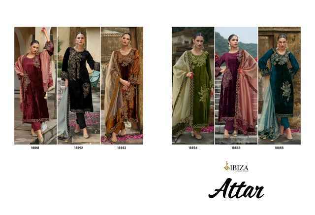 Ibiza Attar Velvet Dress Material (6 Pcs Catalogue)