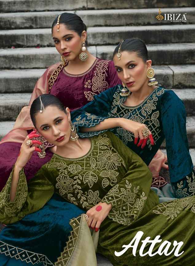 Ibiza Attar Velvet Dress Material (6 Pcs Catalogue)