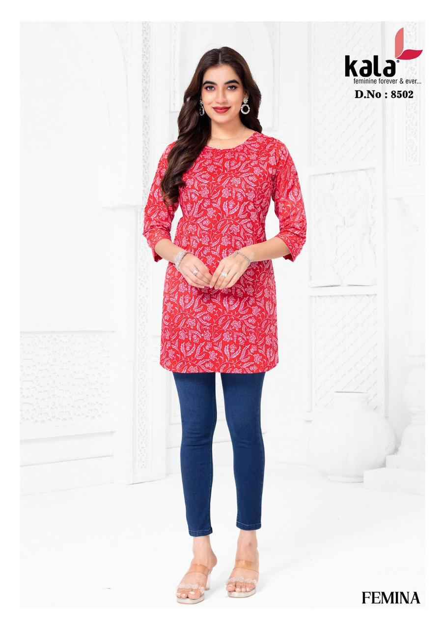 Kala Femina Vol-1 Readymade Short Kurti (10 pcs Catalogue)