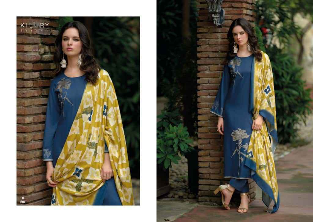 Kilory Trendz Gulzar Viscose Pashmina Dress Material (4 pcs Catalogue)
