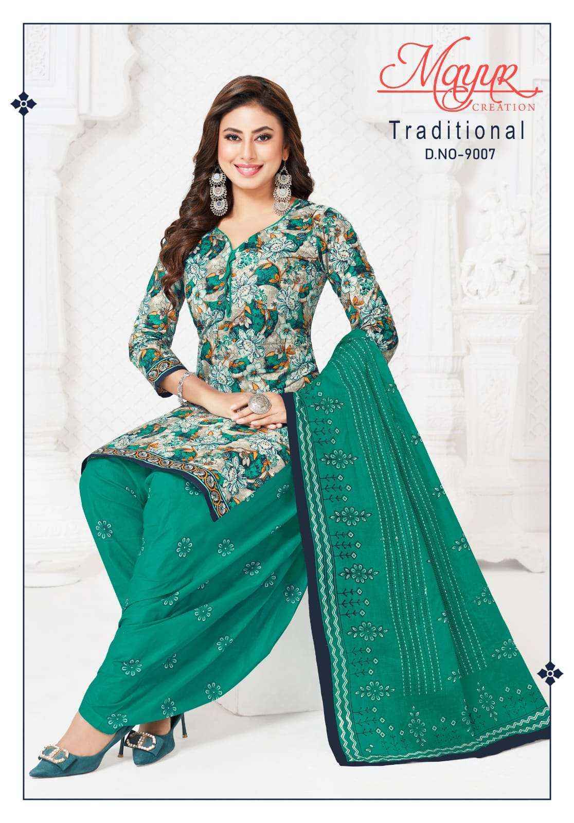 Mayur Creation Traditional Vol-9 Cotton Dress Material (10 pcs Catalogue)